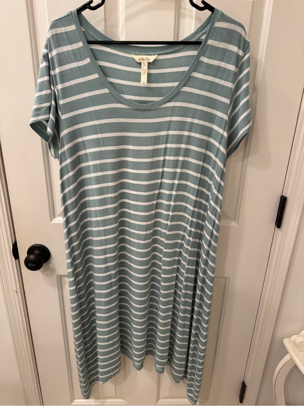 Matilda Jane Mint Blue & White Striped Midi Dress